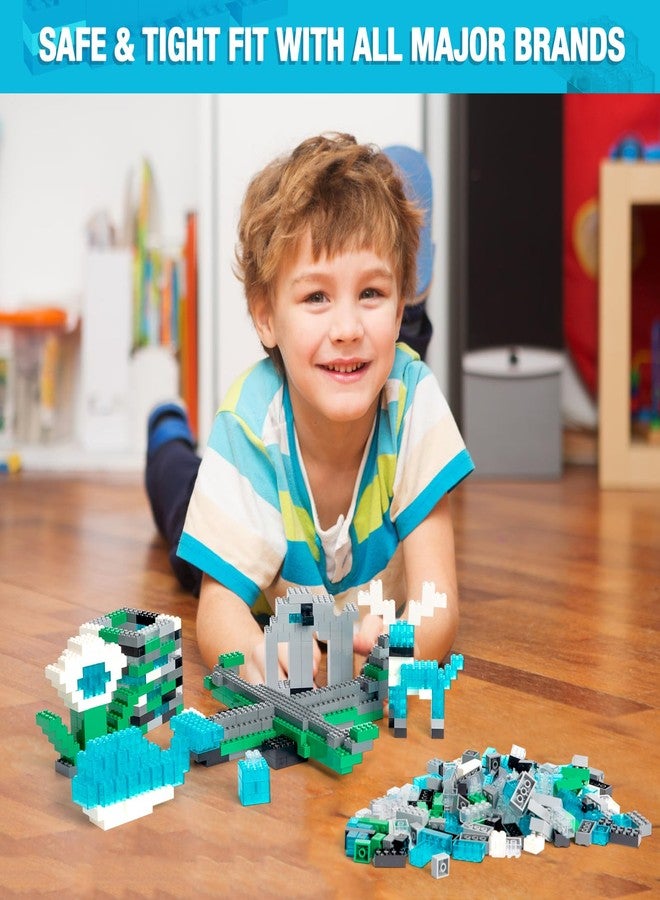 MANNIDOO 360 Pieces Building Bricks, Classic Basic Flats Parts and Pieces - 2x4 Brick x200 and 2x2 Brick x160, Moc Building Bulks Compatible with All Major Brands, Light Grey - Image 5